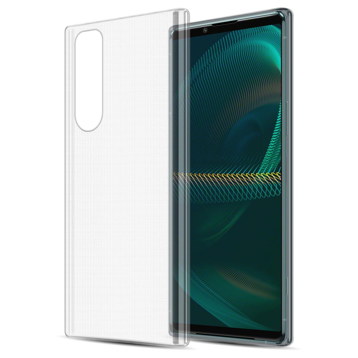 Cadorabo Hülle für Sony Xperia 5 III Schutz Hülle in Transparent Schutzhülle TPU Silikon Cover Etui Case