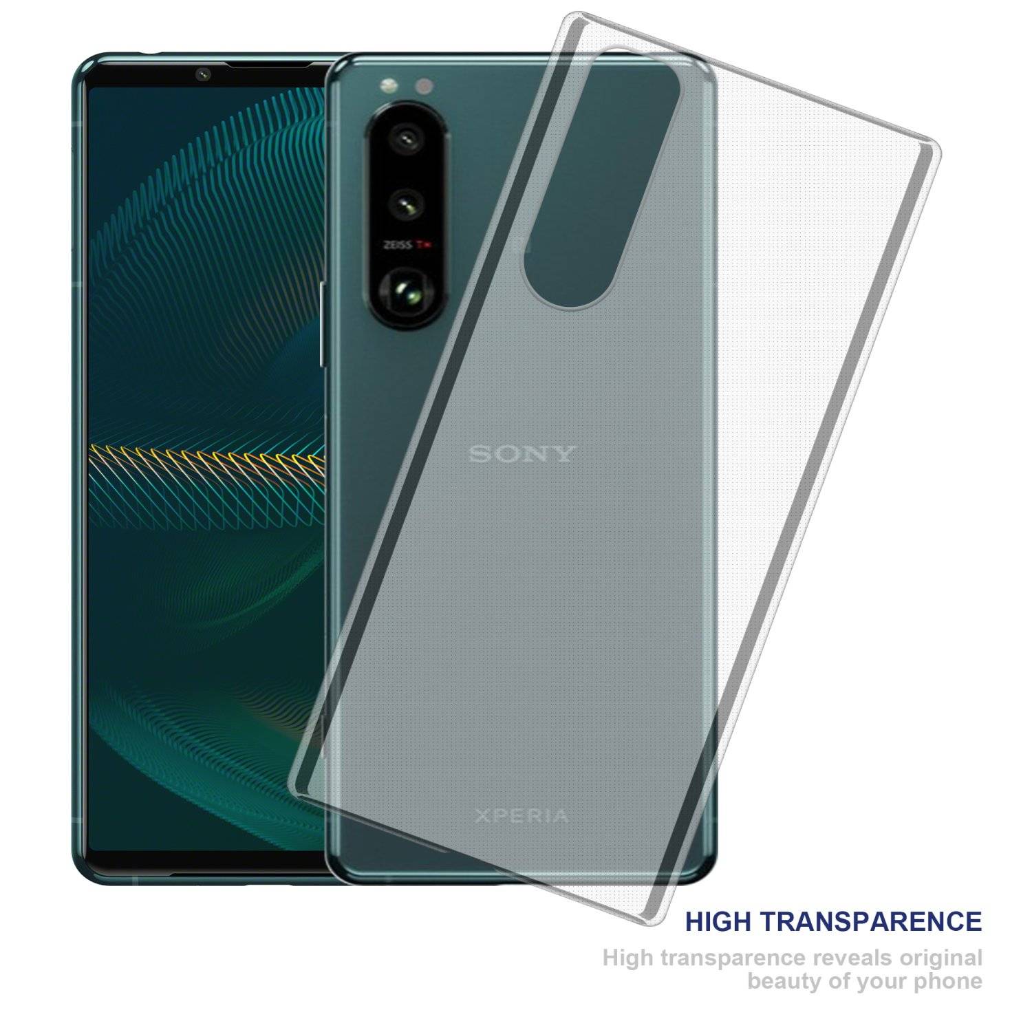 Cadorabo Hülle für Sony Xperia 5 III Schutz Hülle in Transparent Schutzhülle TPU Silikon Cover Etui Case