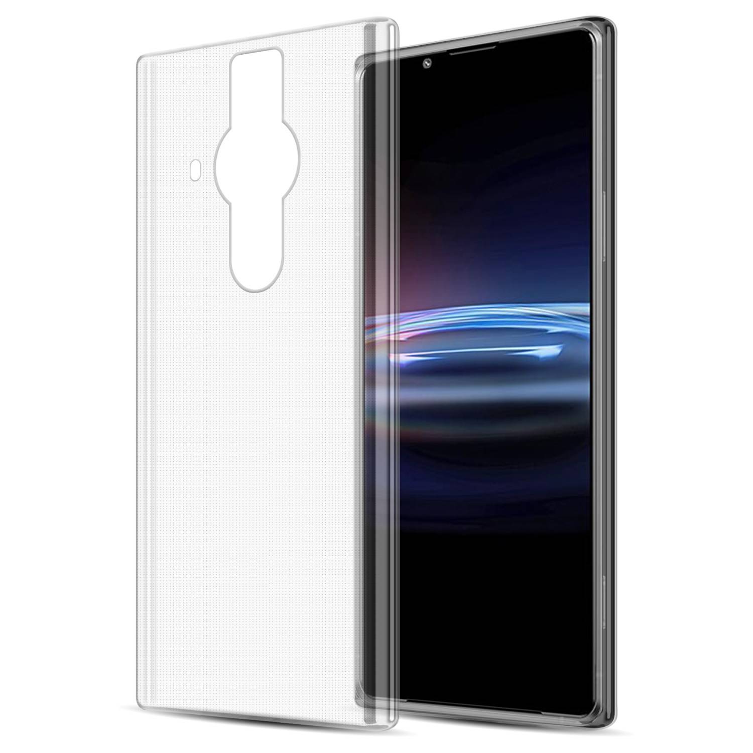 Cadorabo Hülle für Sony Xperia PRO-I Schutz Hülle in Transparent Schutzhülle TPU Silikon Cover Etui Case