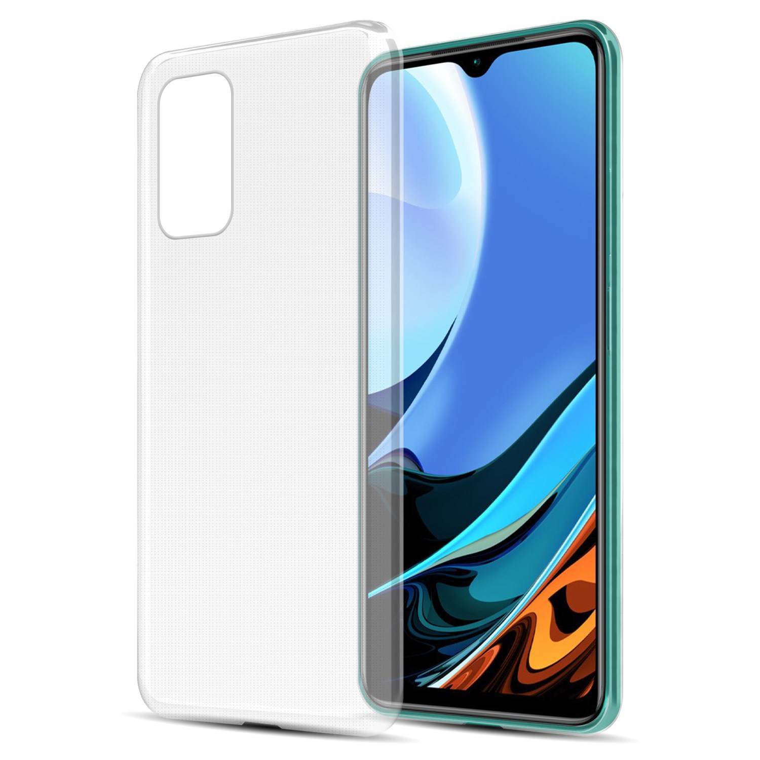 Cadorabo Hülle für Xiaomi RedMi 9T / POCO M3 Schutz Hülle in Transparent Schutzhülle TPU Silikon Cover Etui Case