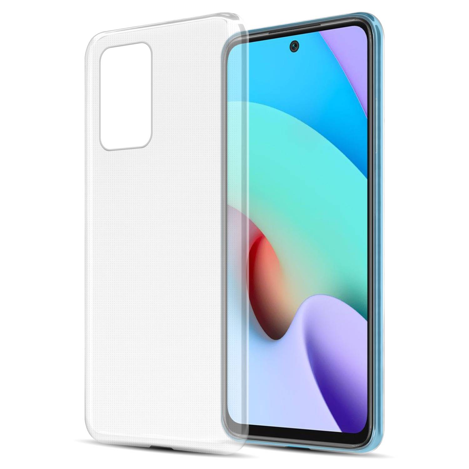Cadorabo Hülle für Xiaomi RedMi 10 / RedMi NOTE 11 4G Schutz Hülle in Transparent Schutzhülle TPU Silikon Cover Etui