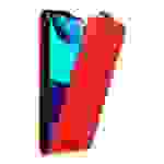 Cadorabo Hülle für Motorola MOTO E20 / E30 / E40 Schutz Hülle in Rot Flip Etui Handyhülle Case Cover