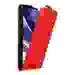 Cadorabo Hülle für Motorola MOTO G51 5G Schutz Hülle in Rot Flip Etui Handyhülle Case Cover