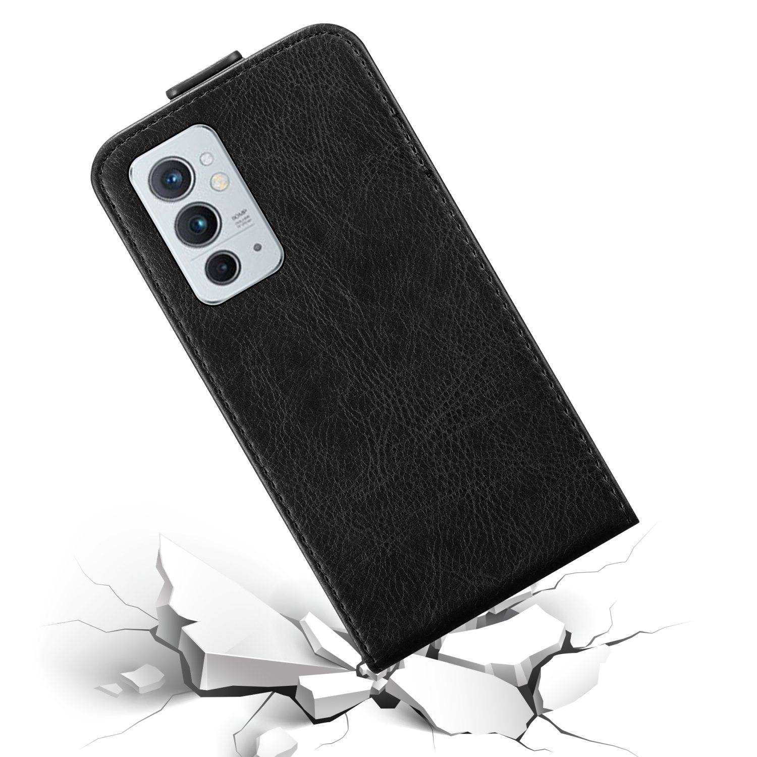 Cadorabo Hülle für OnePlus 9RT 5G Schutz Hülle in Schwarz Flip Etui Handyhülle Case Cover