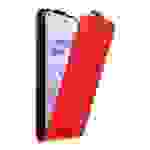 Cadorabo Hülle für OnePlus 9RT 5G Schutz Hülle in Rot Flip Etui Handyhülle Case Cover