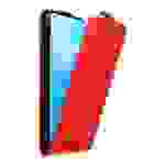 Cadorabo Hülle für OnePlus Nord N200 5G Schutz Hülle in Rot Flip Etui Handyhülle Case Cover