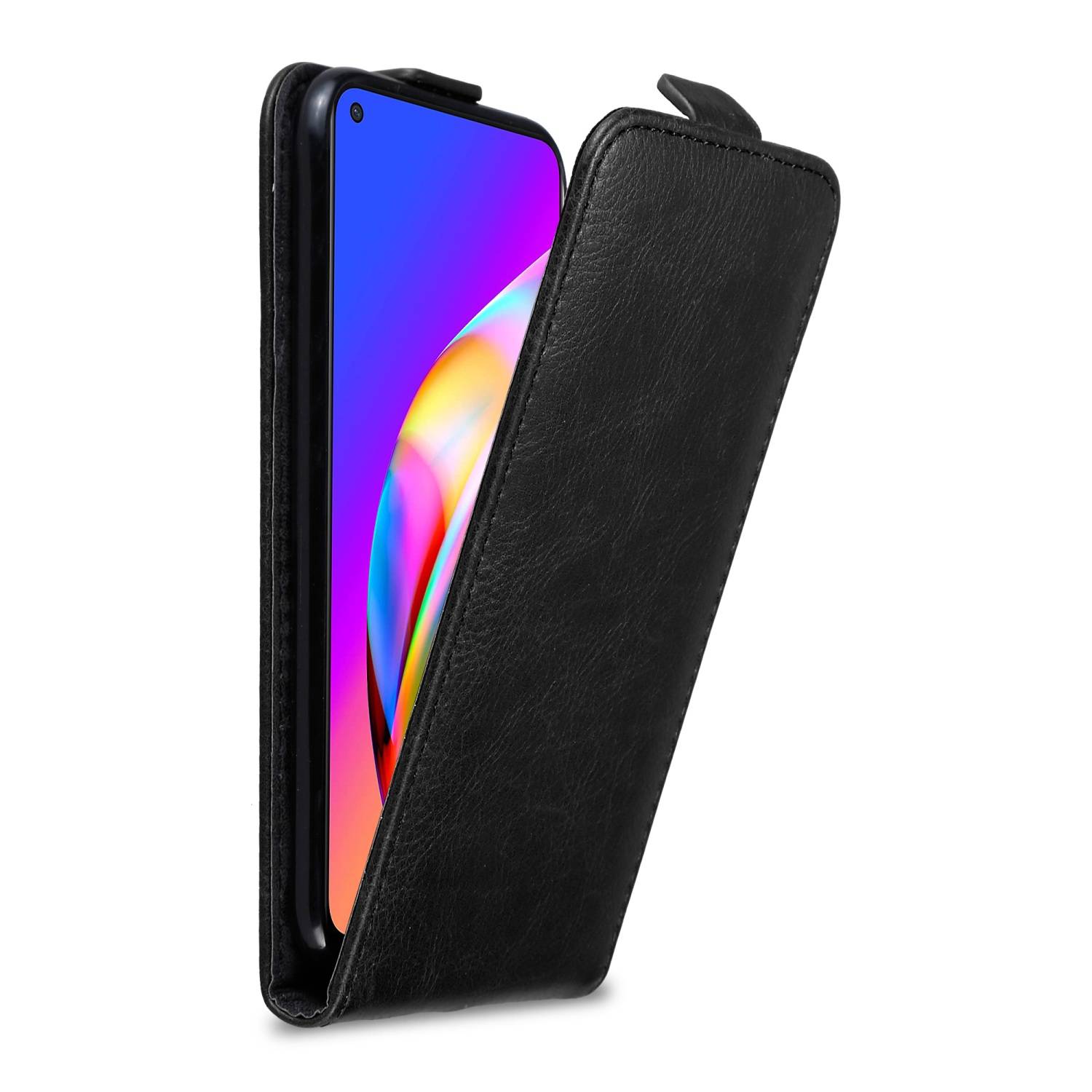 Cadorabo Hülle für Oppo A94 5G Schutz Hülle in Schwarz Flip Etui Handyhülle Case Cover