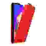 Cadorabo Hülle für Oppo A94 5G Schutz Hülle in Rot Flip Etui Handyhülle Case Cover
