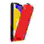 Cadorabo Hülle für Samsung Galaxy A13 5G Schutz Hülle in Rot Flip Etui Handyhülle Case Cover