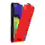 Cadorabo Hülle für Samsung Galaxy A22 4G / M22 / M32 4G Schutz Hülle in Rot Flip Etui Handyhülle Case Cover