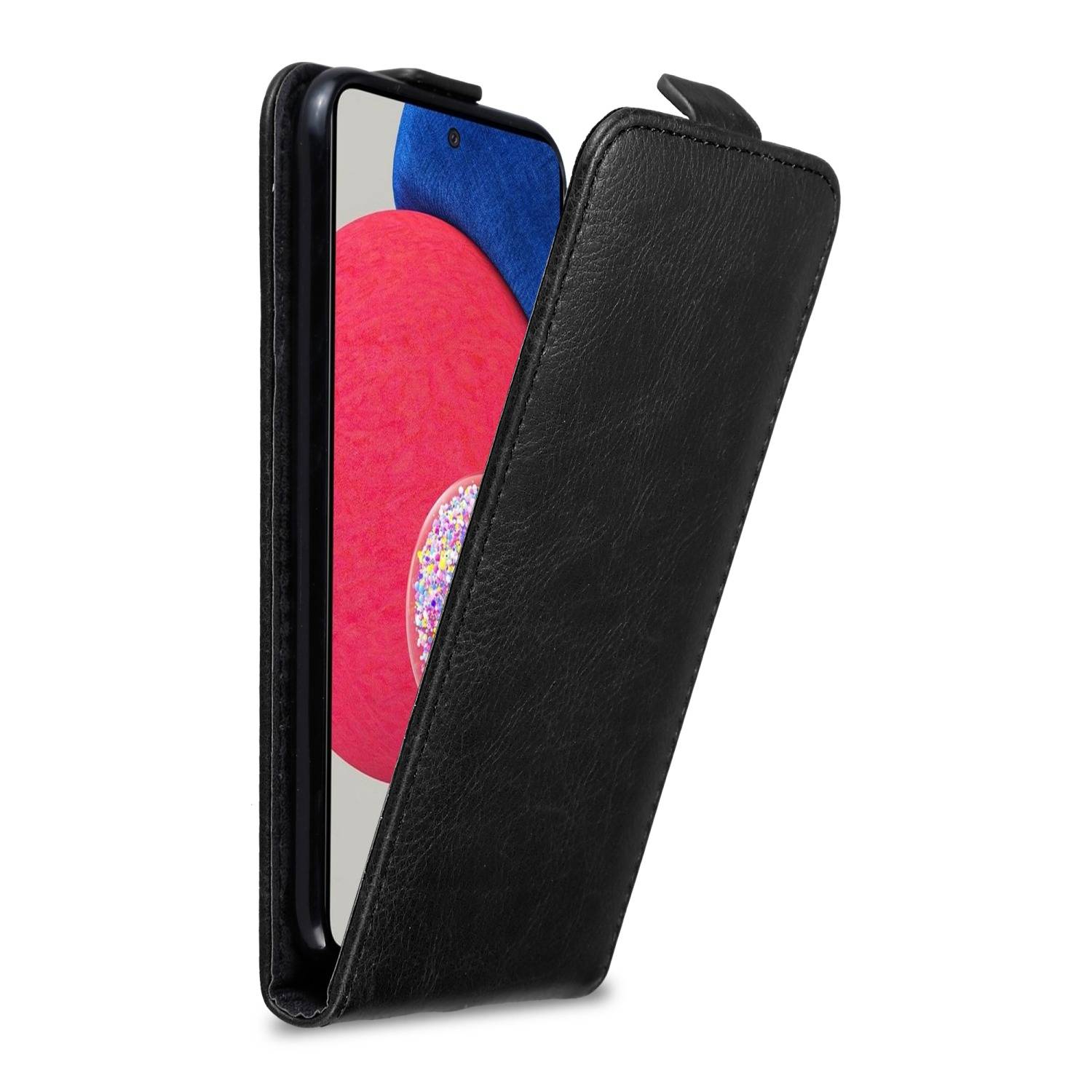 Cadorabo Hülle für Samsung Galaxy A52 (4G / 5G) / A52s Schutz Hülle in Schwarz Flip Etui Handyhülle Case Cover