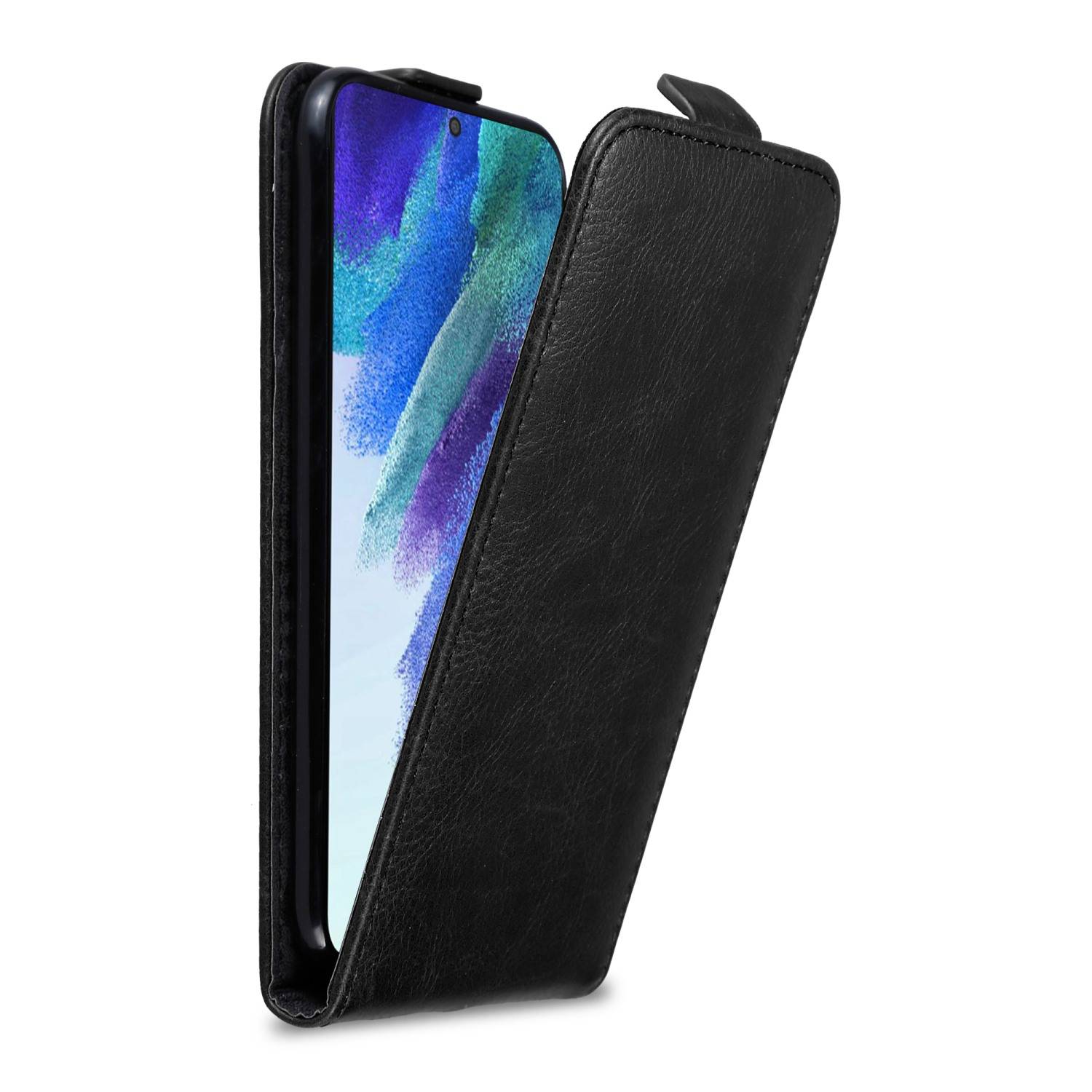 Cadorabo Hülle für Samsung Galaxy S22 Schutz Hülle in Schwarz Flip Etui Handyhülle Case Cover
