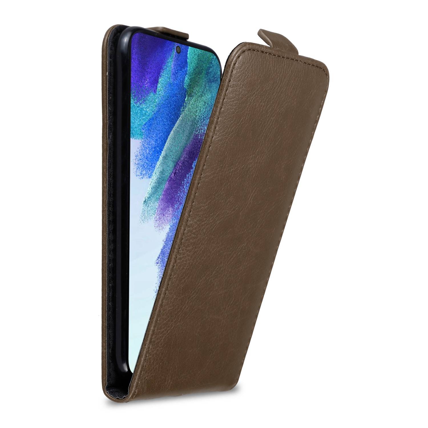 Cadorabo Hülle für Samsung Galaxy S22 PLUS Schutz Hülle in Braun Flip Etui Handyhülle Case Cover