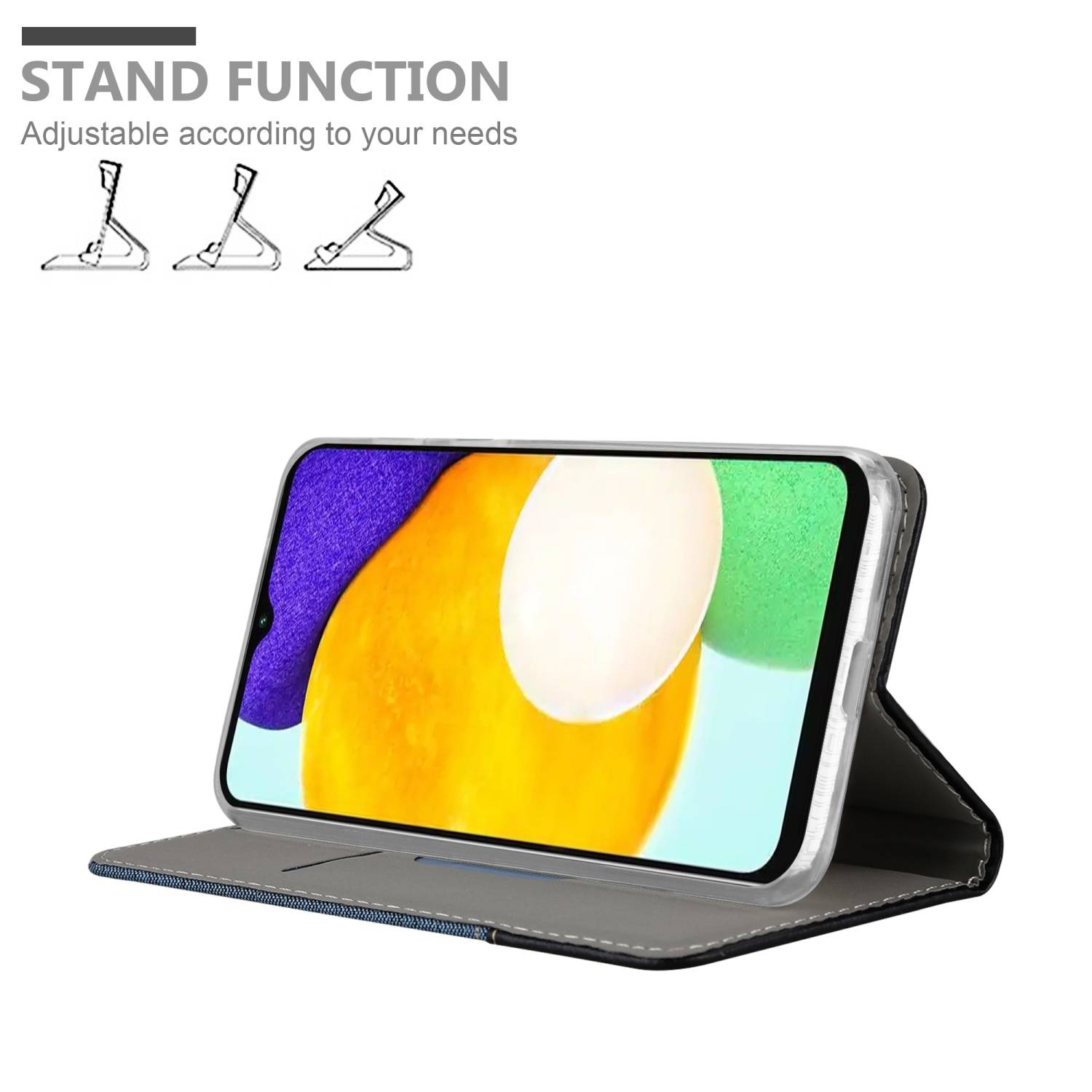 Cadorabo Hülle für Samsung Galaxy A13 5G Schutzhülle in Blau Handy Hülle Etui Book Case Cover