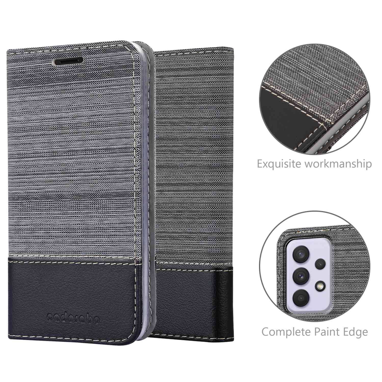 Cadorabo Hülle für Samsung Galaxy A33 5G Schutzhülle in Grau Handy Hülle Etui Book Case Cover