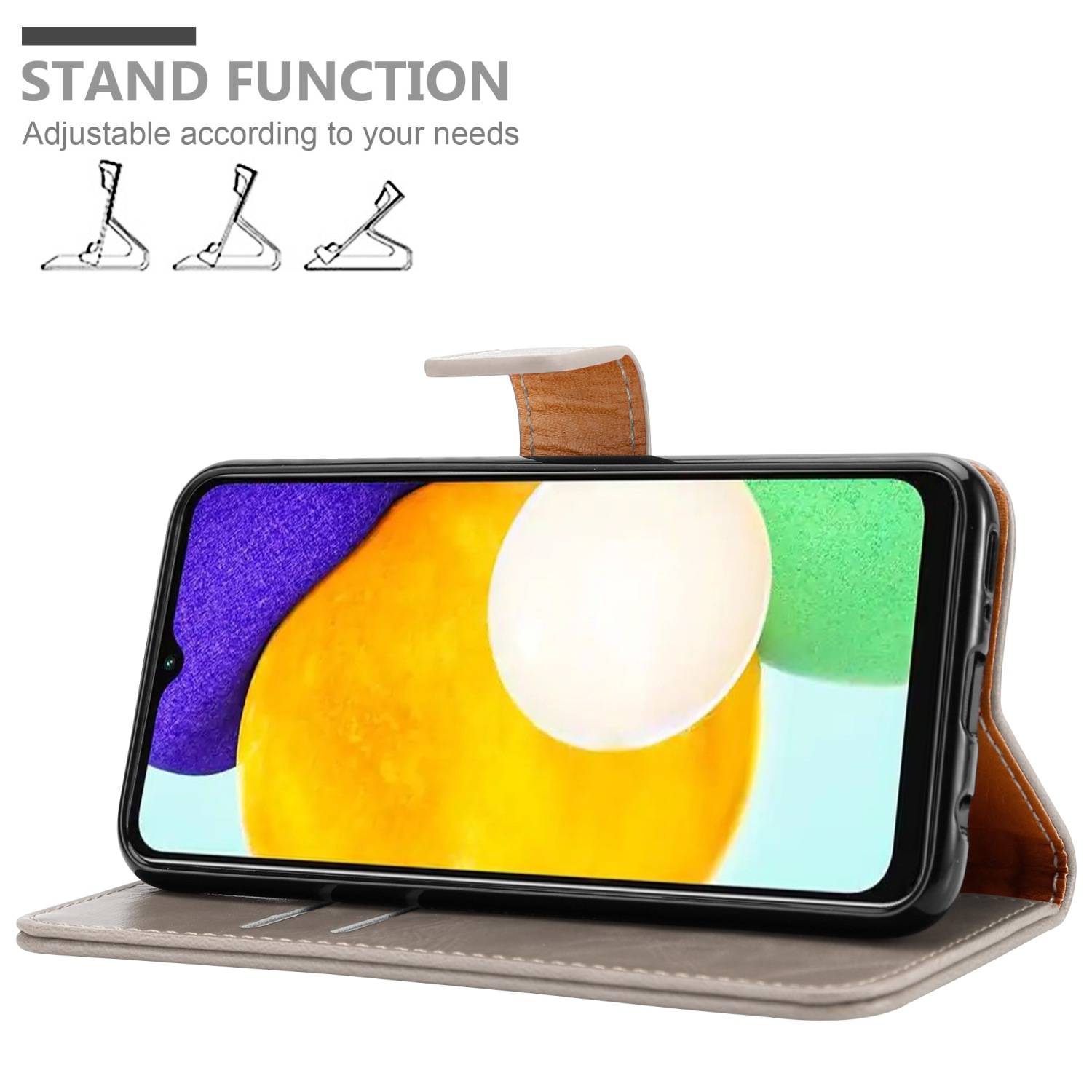 Cadorabo Hülle für Samsung Galaxy A13 5G Schutzhülle in Braun Handyhülle Book Tasche Case Etui Luxury