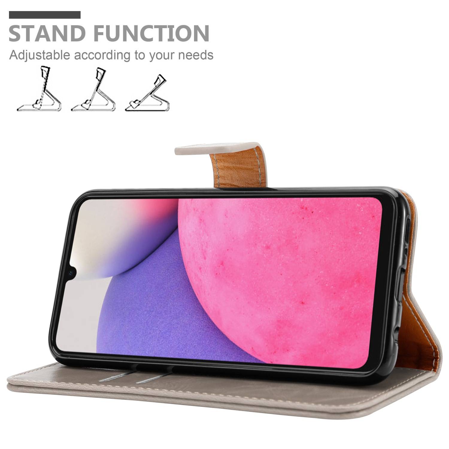 Cadorabo Hülle für Samsung Galaxy A33 5G Schutzhülle in Braun Handyhülle Book Tasche Case Etui Luxury