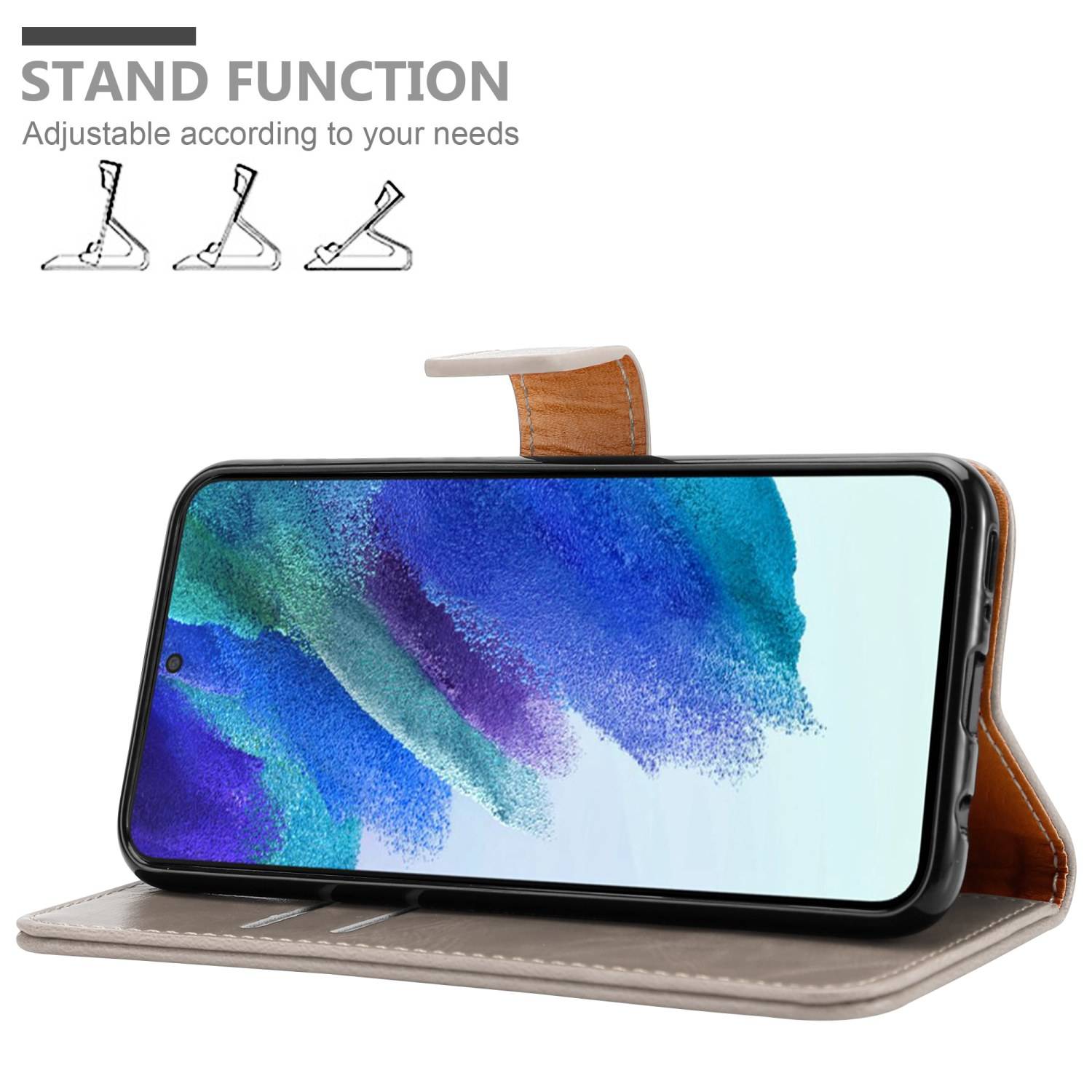 Cadorabo Hülle für Samsung Galaxy S22 Schutzhülle in Braun Handyhülle Book Tasche Case Etui Luxury