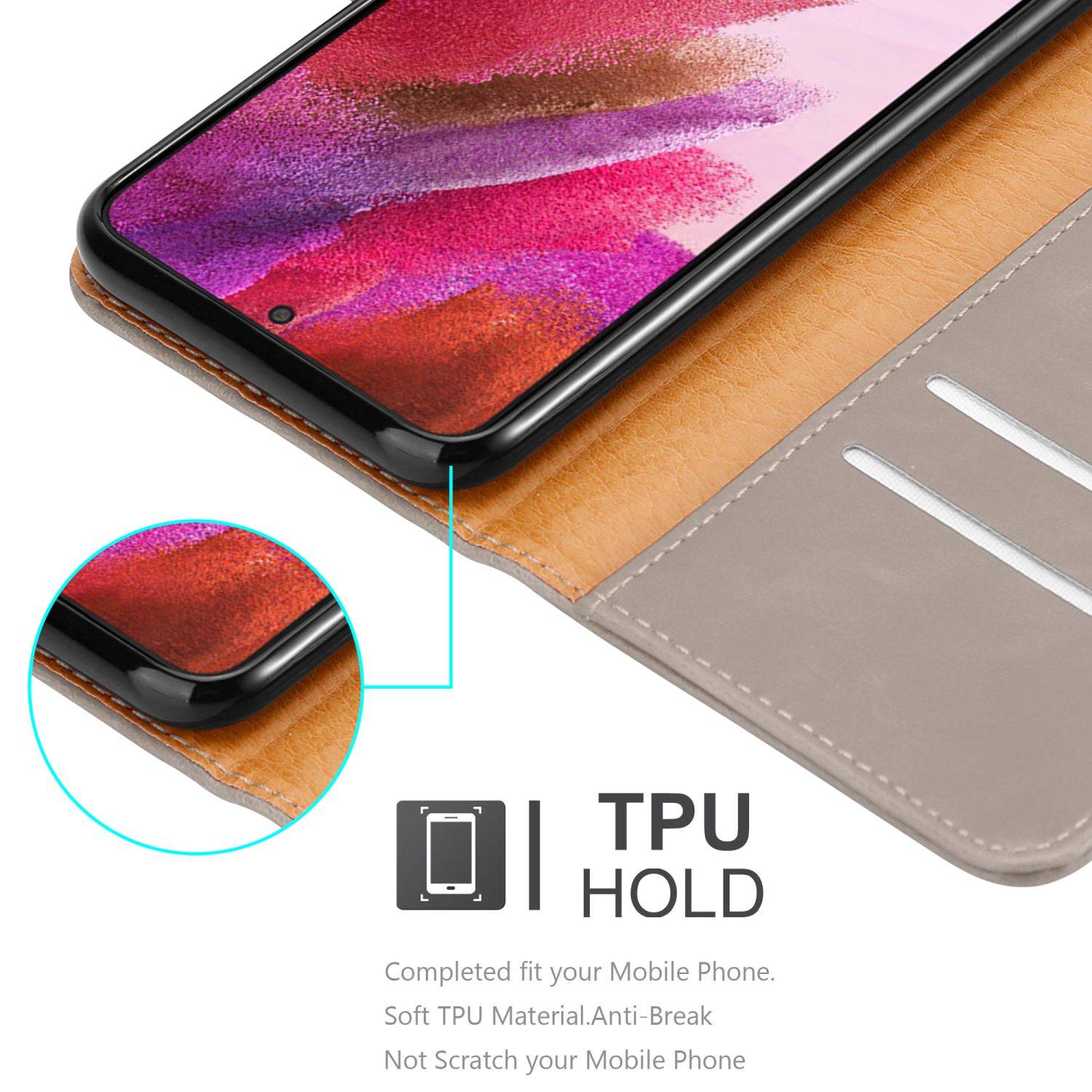 Cadorabo Hülle für Samsung Galaxy S22 PLUS Schutzhülle in Braun Handyhülle Book Tasche Case Etui Luxury