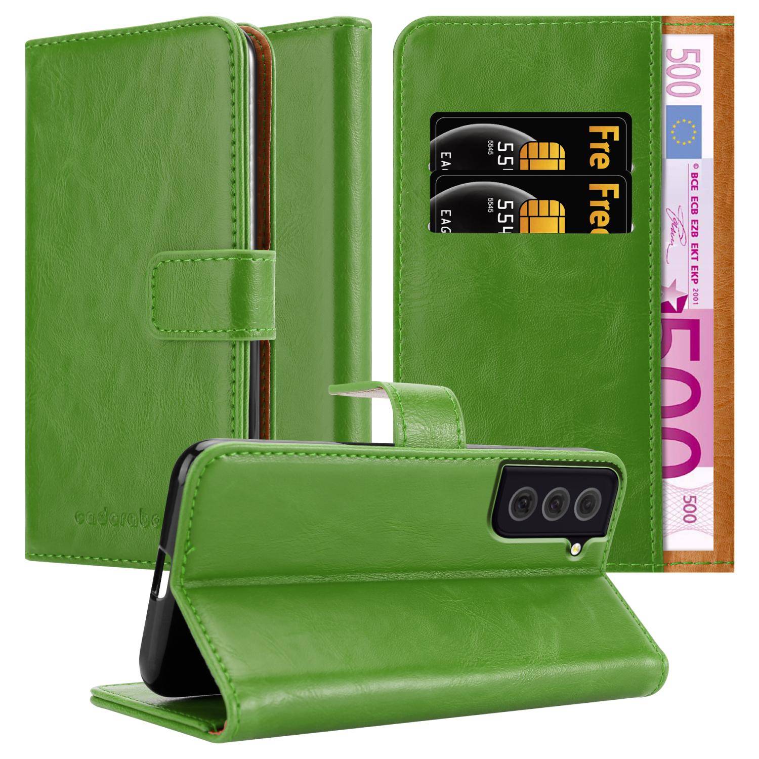 Cadorabo Hülle für Samsung Galaxy S22 PLUS Schutzhülle in Grün Handyhülle Book Tasche Case Etui Luxury