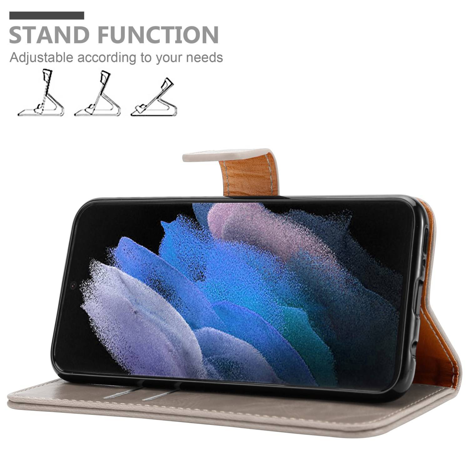 Cadorabo Hülle für Samsung Galaxy S22 ULTRA Schutzhülle in Braun Handyhülle Book Tasche Case Etui Luxury