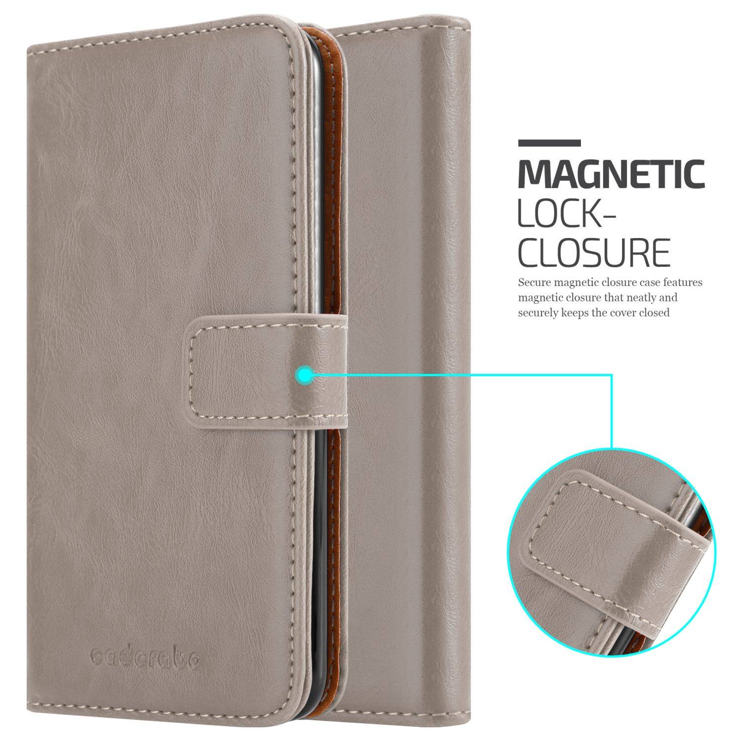 Cadorabo Hülle für Xiaomi RedMi 10 / RedMi NOTE 11 4G Schutzhülle in Braun Handyhülle Book Tasche Case Etui Luxury