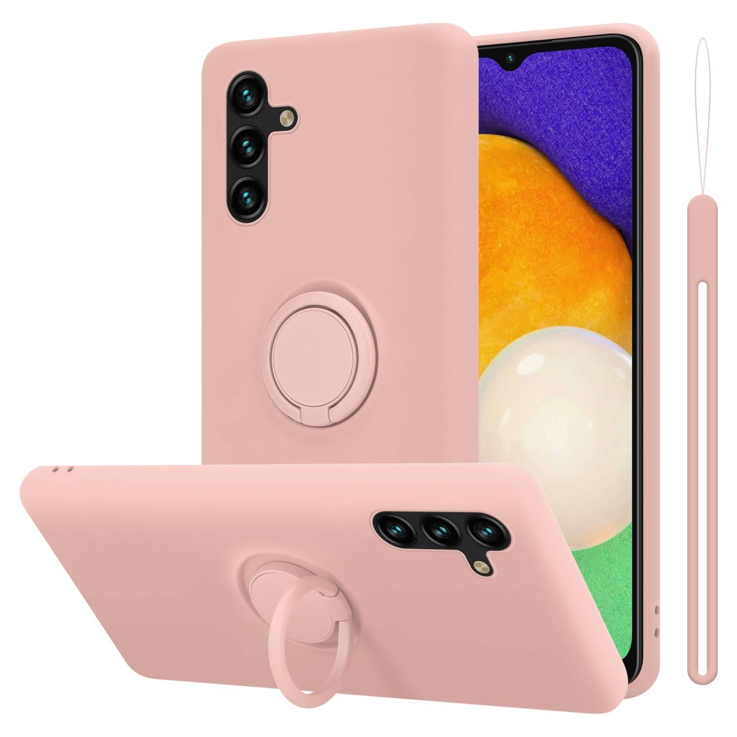 Cadorabo Hülle für Samsung Galaxy A13 5G Schutz Hülle in Rosa Handyhülle TPU Etui Case Cover