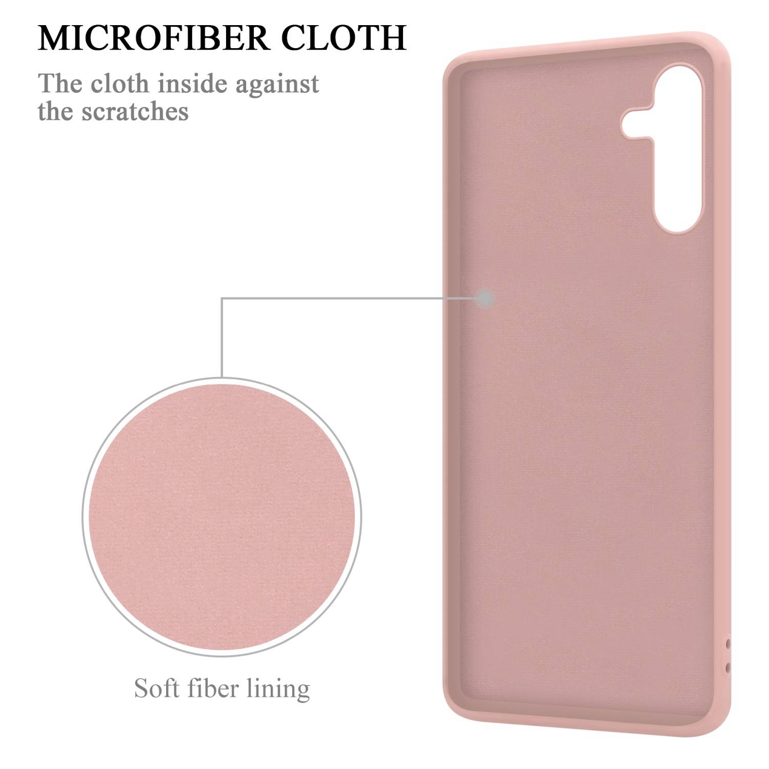 Cadorabo Hülle für Samsung Galaxy A13 5G Schutz Hülle in Rosa Handyhülle TPU Etui Case Cover