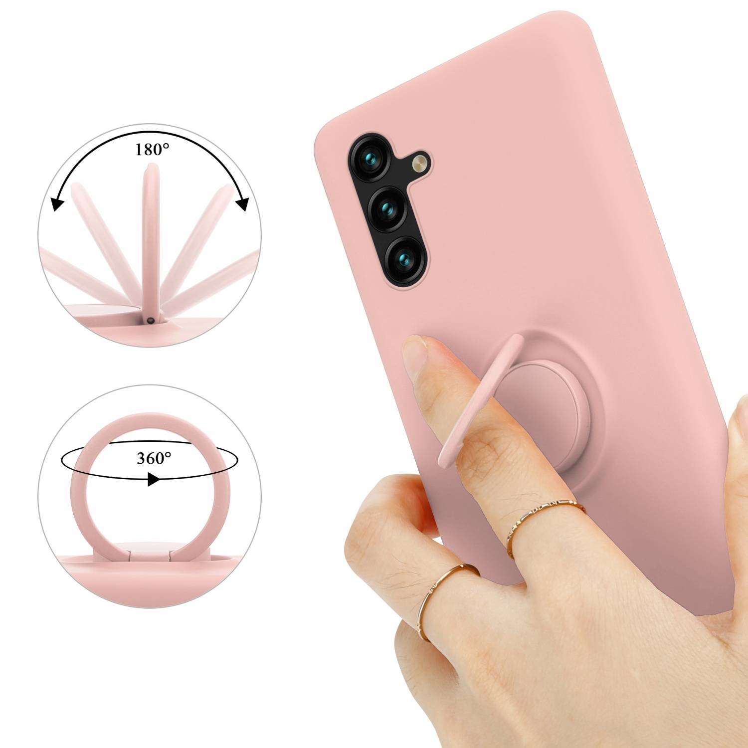 Cadorabo Hülle für Samsung Galaxy A13 5G Schutz Hülle in Rosa Handyhülle TPU Etui Case Cover