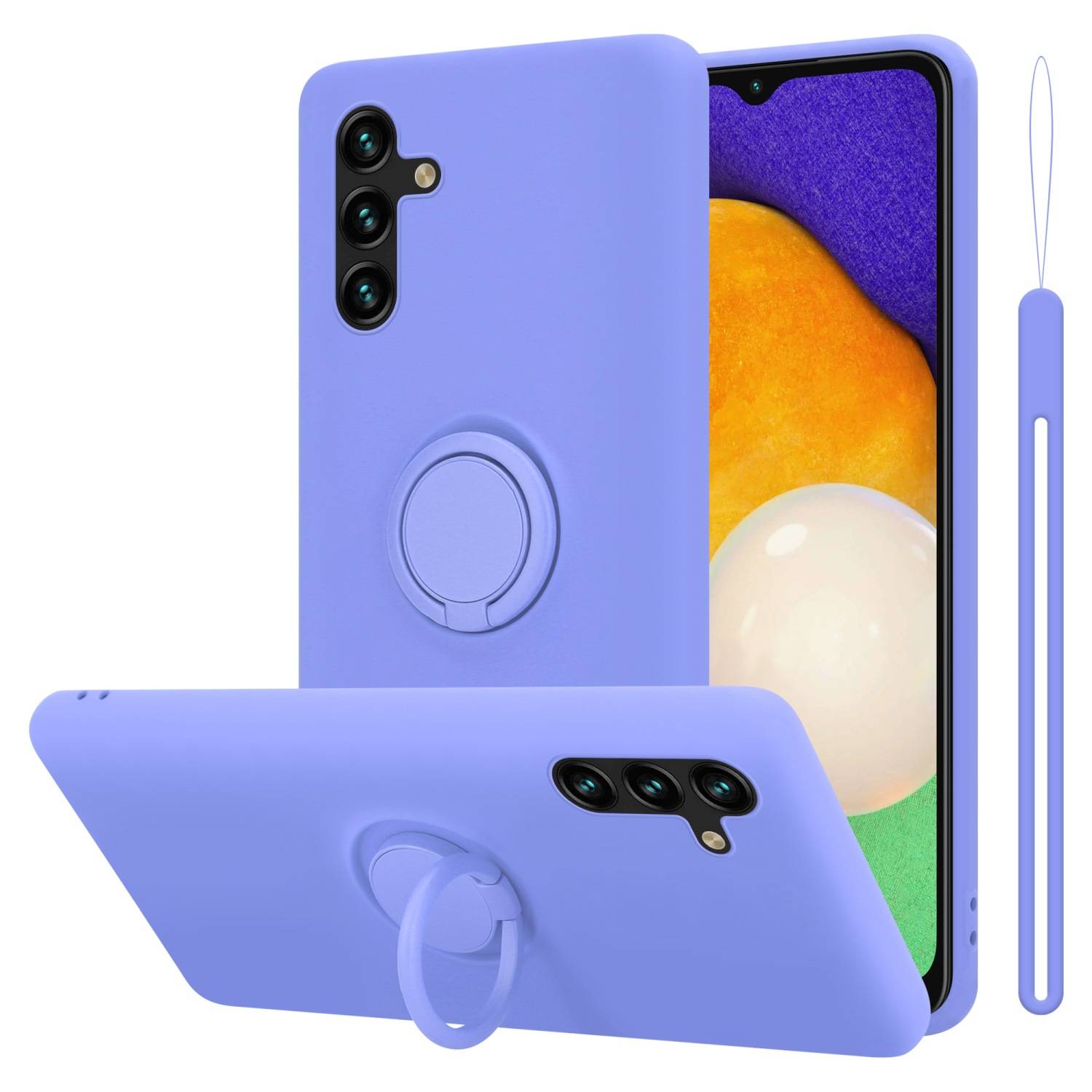 Cadorabo Hülle für Samsung Galaxy A13 5G Schutz Hülle in Lila Handyhülle TPU Etui Case Cover