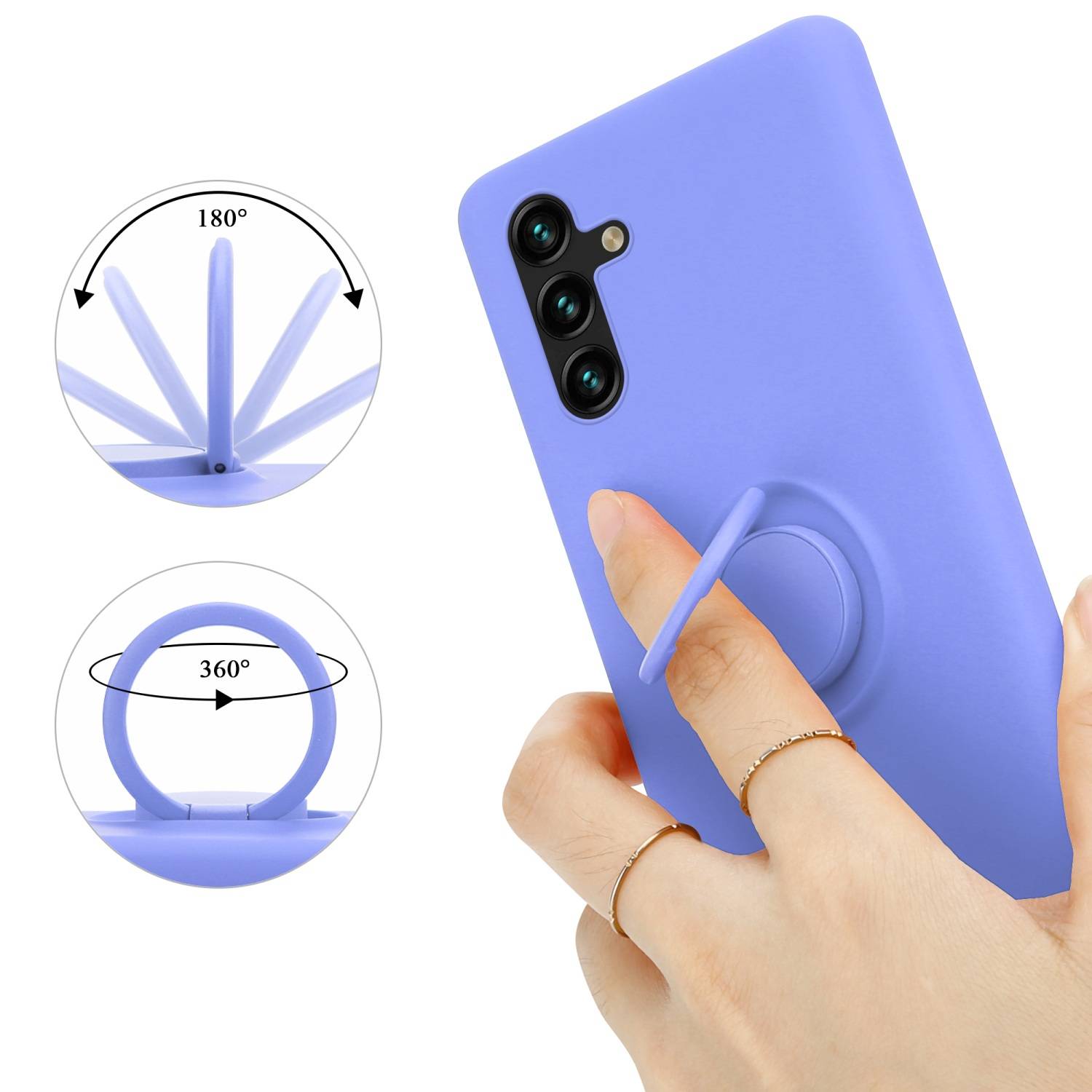Cadorabo Hülle für Samsung Galaxy A13 5G Schutz Hülle in Lila Handyhülle TPU Etui Case Cover