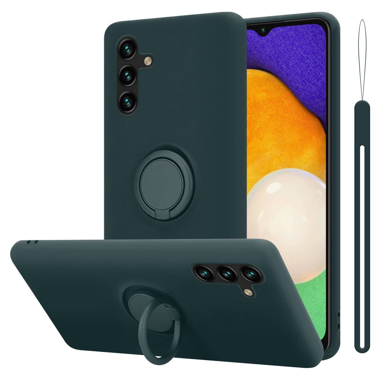 Cadorabo Hülle für Samsung Galaxy A13 5G Schutz Hülle in Grün Handyhülle TPU Etui Case Cover