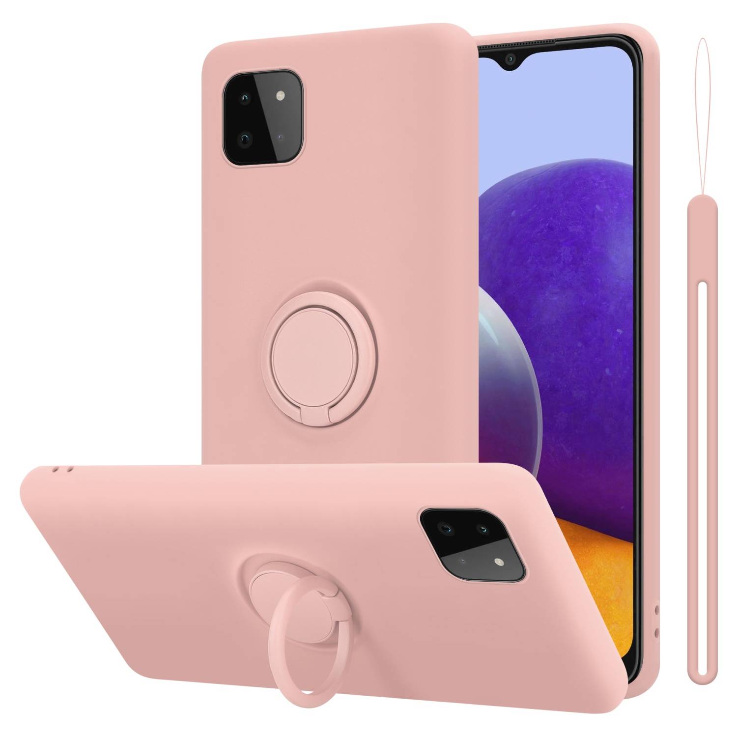 Cadorabo Hülle für Samsung Galaxy A22 5G Schutz Hülle in Rosa Handyhülle TPU Etui Case Cover