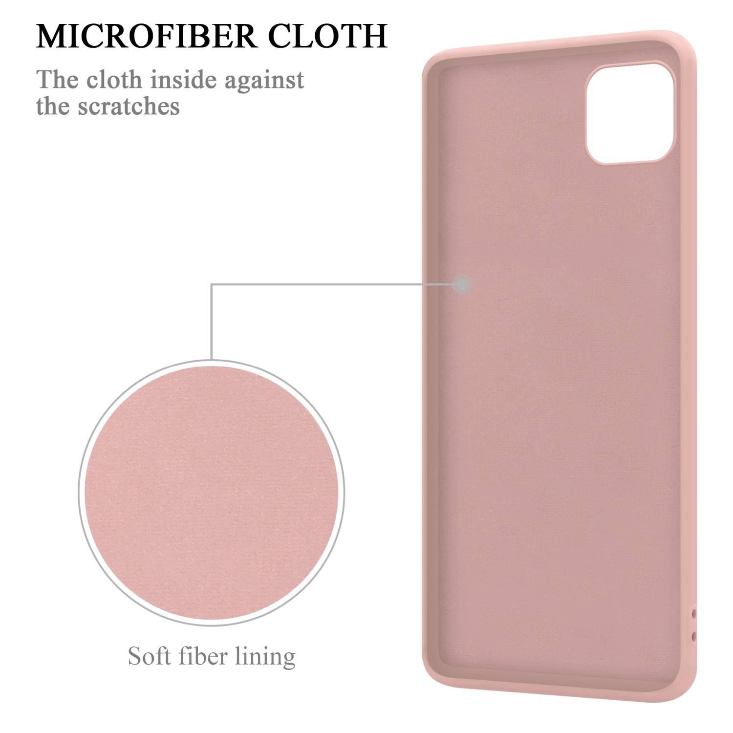 Cadorabo Hülle für Samsung Galaxy A22 5G Schutz Hülle in Rosa Handyhülle TPU Etui Case Cover