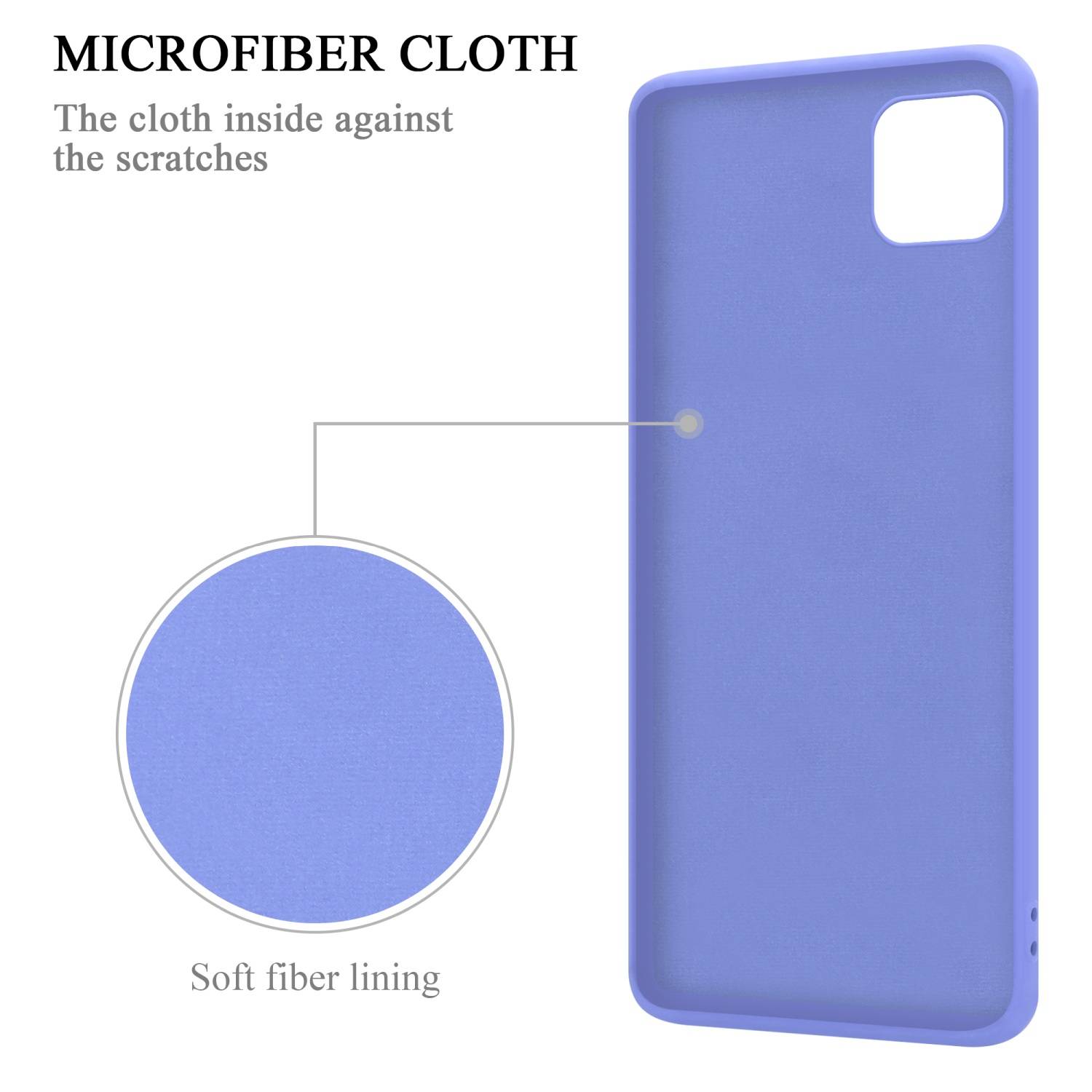 Cadorabo Hülle für Samsung Galaxy A22 5G Schutz Hülle in Lila Handyhülle TPU Etui Case Cover