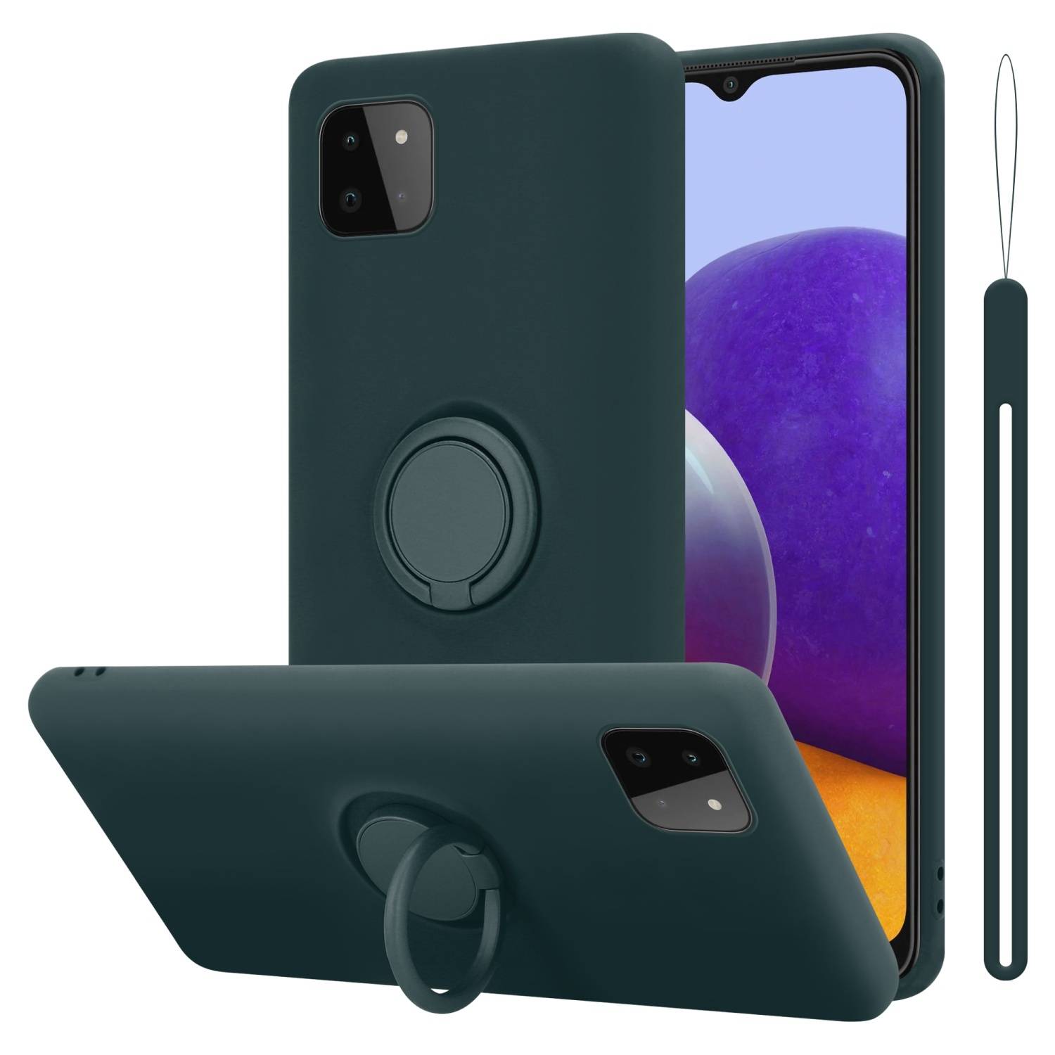Cadorabo Hülle für Samsung Galaxy A22 5G Schutz Hülle in Grün Handyhülle TPU Etui Case Cover