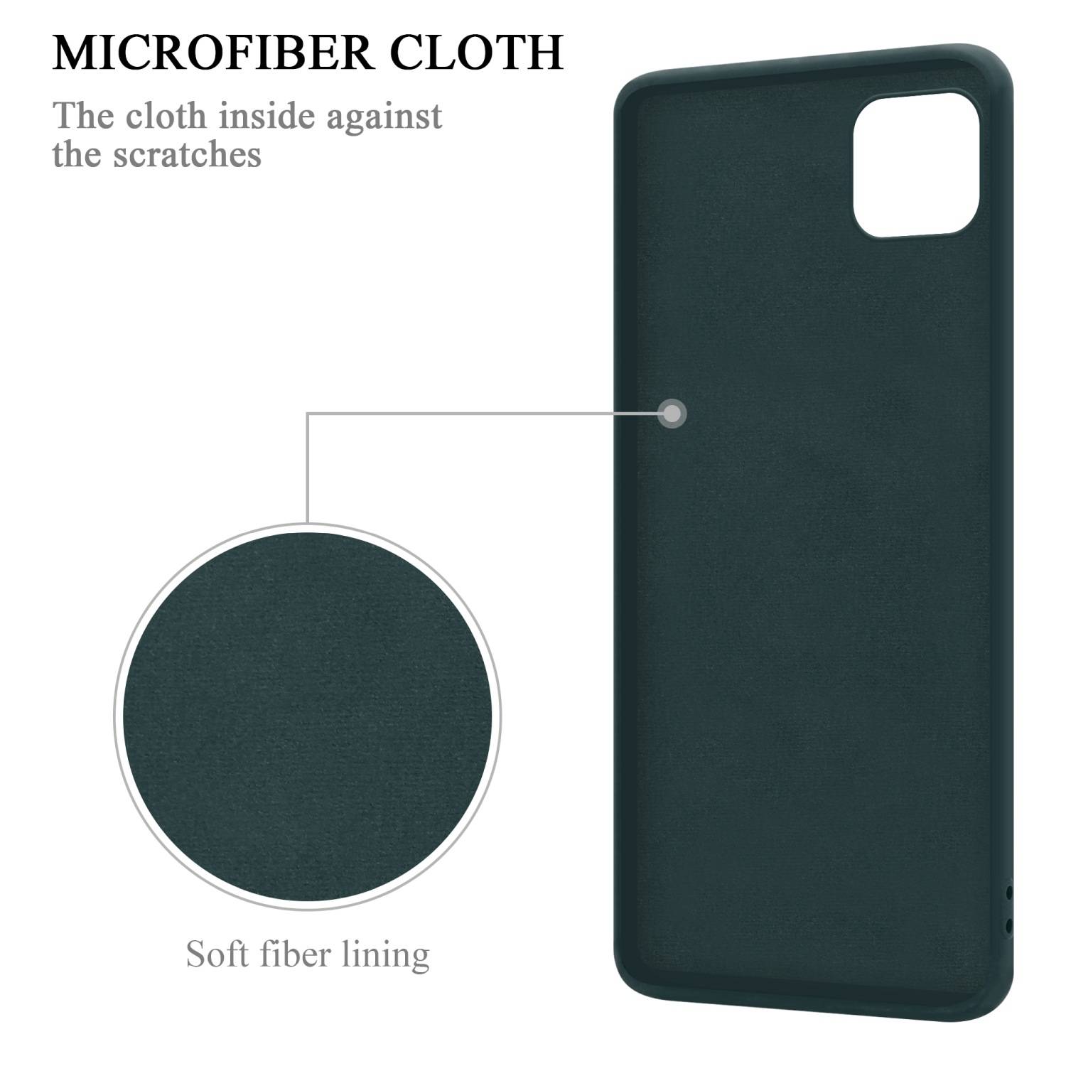 Cadorabo Hülle für Samsung Galaxy A22 5G Schutz Hülle in Grün Handyhülle TPU Etui Case Cover