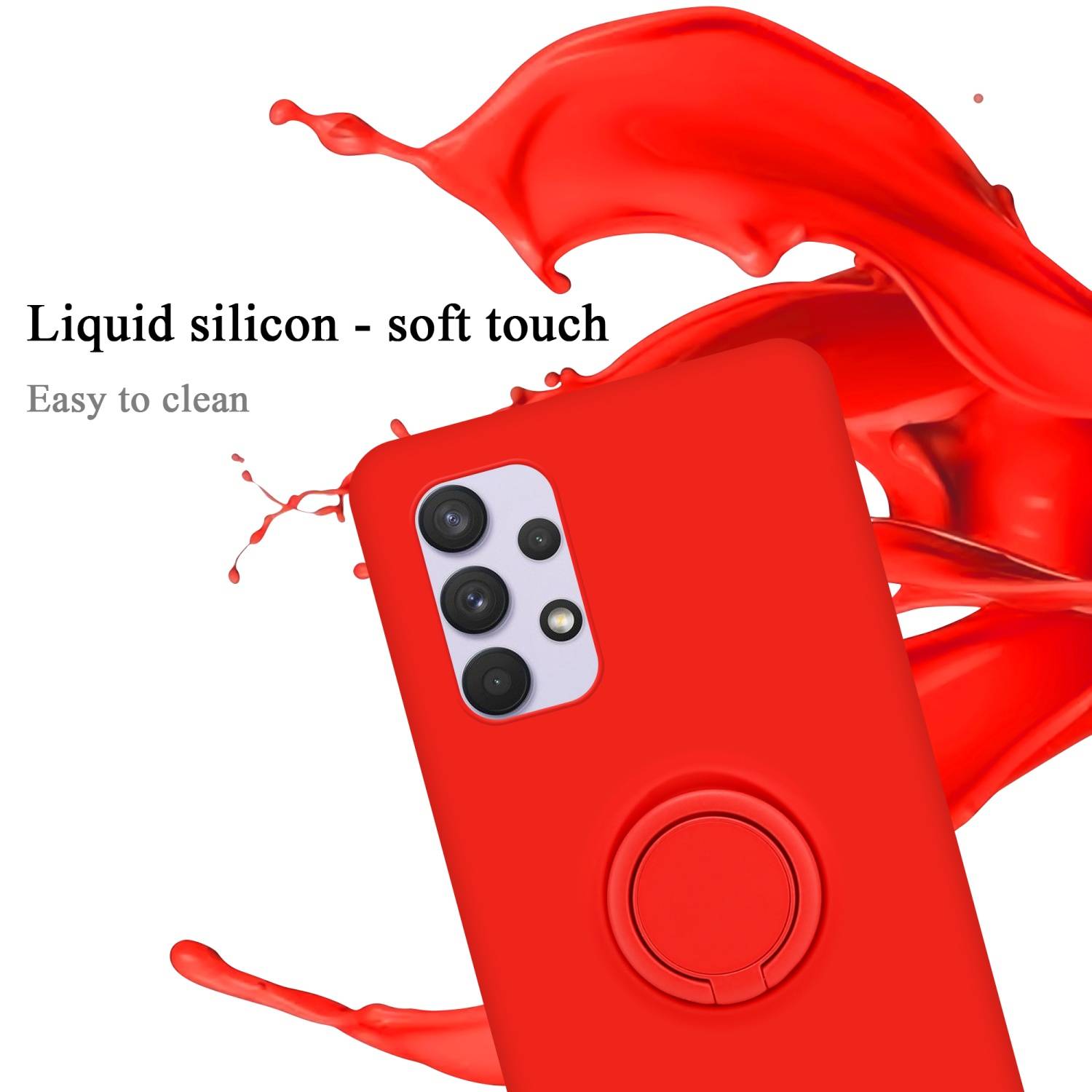 Cadorabo Hülle für Samsung Galaxy A33 5G Schutz Hülle in Rot Handyhülle TPU Etui Case Cover