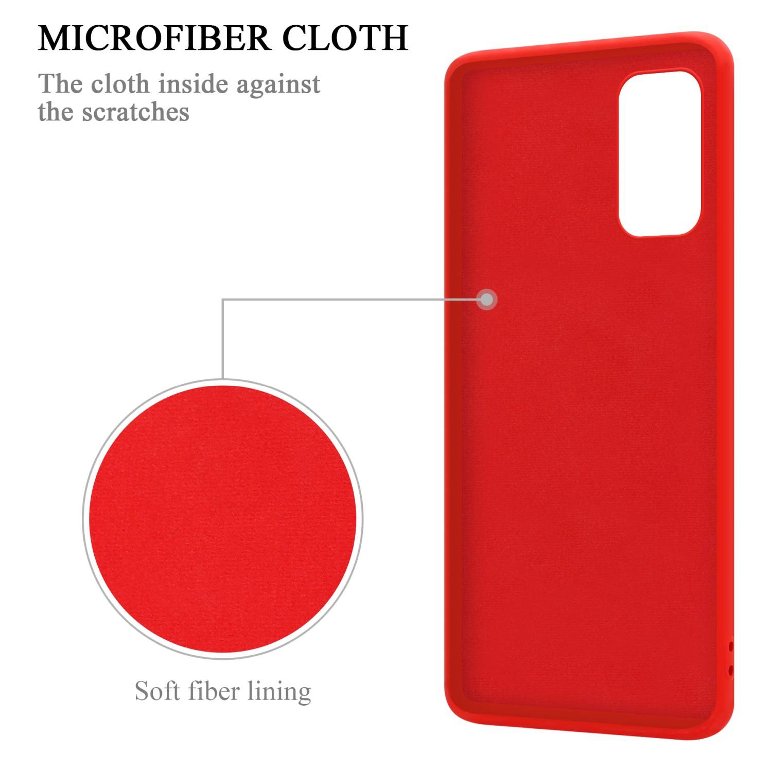 Cadorabo Hülle für Samsung Galaxy A33 5G Schutz Hülle in Rot Handyhülle TPU Etui Case Cover