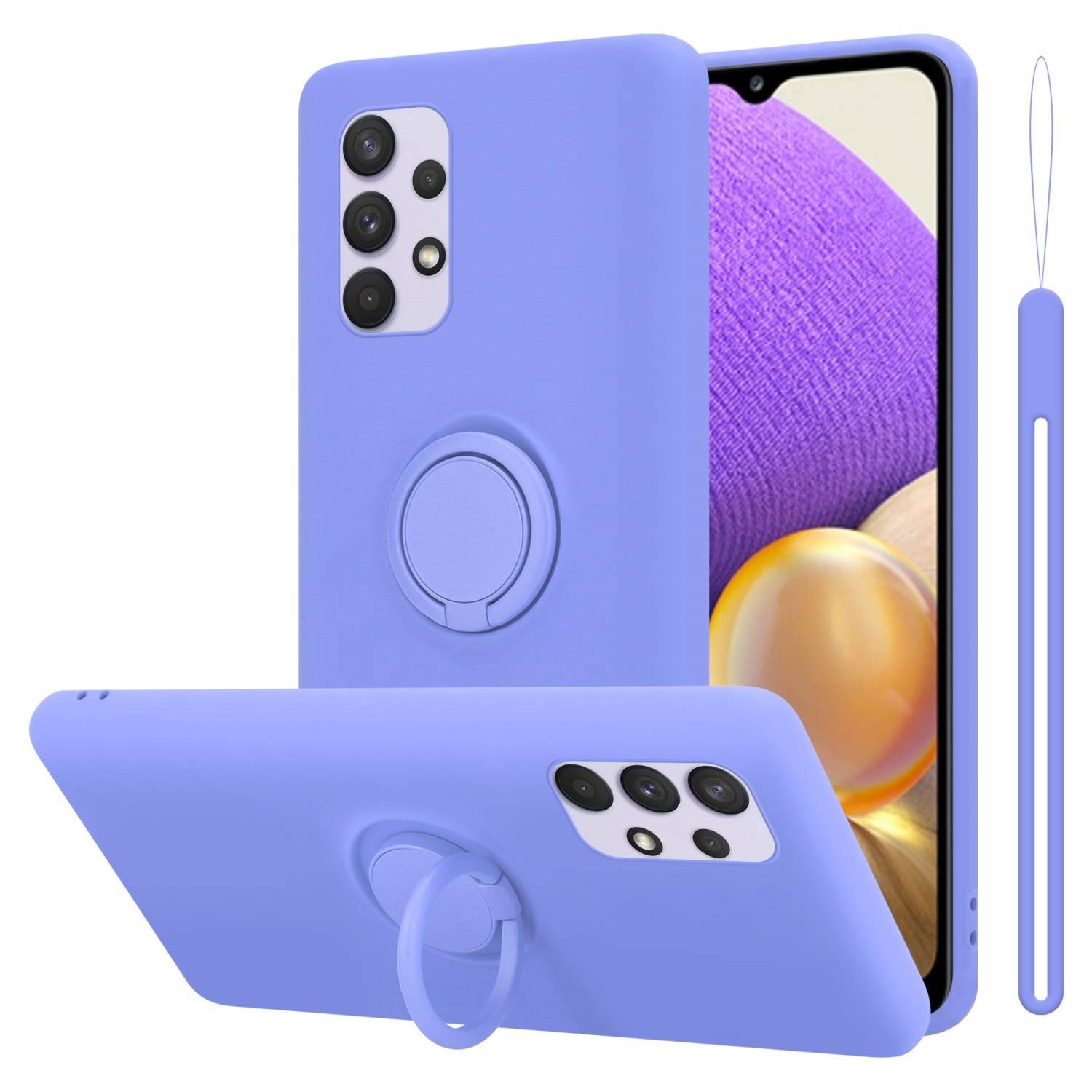 Cadorabo Hülle für Samsung Galaxy A33 5G Schutz Hülle in Lila Handyhülle TPU Etui Case Cover