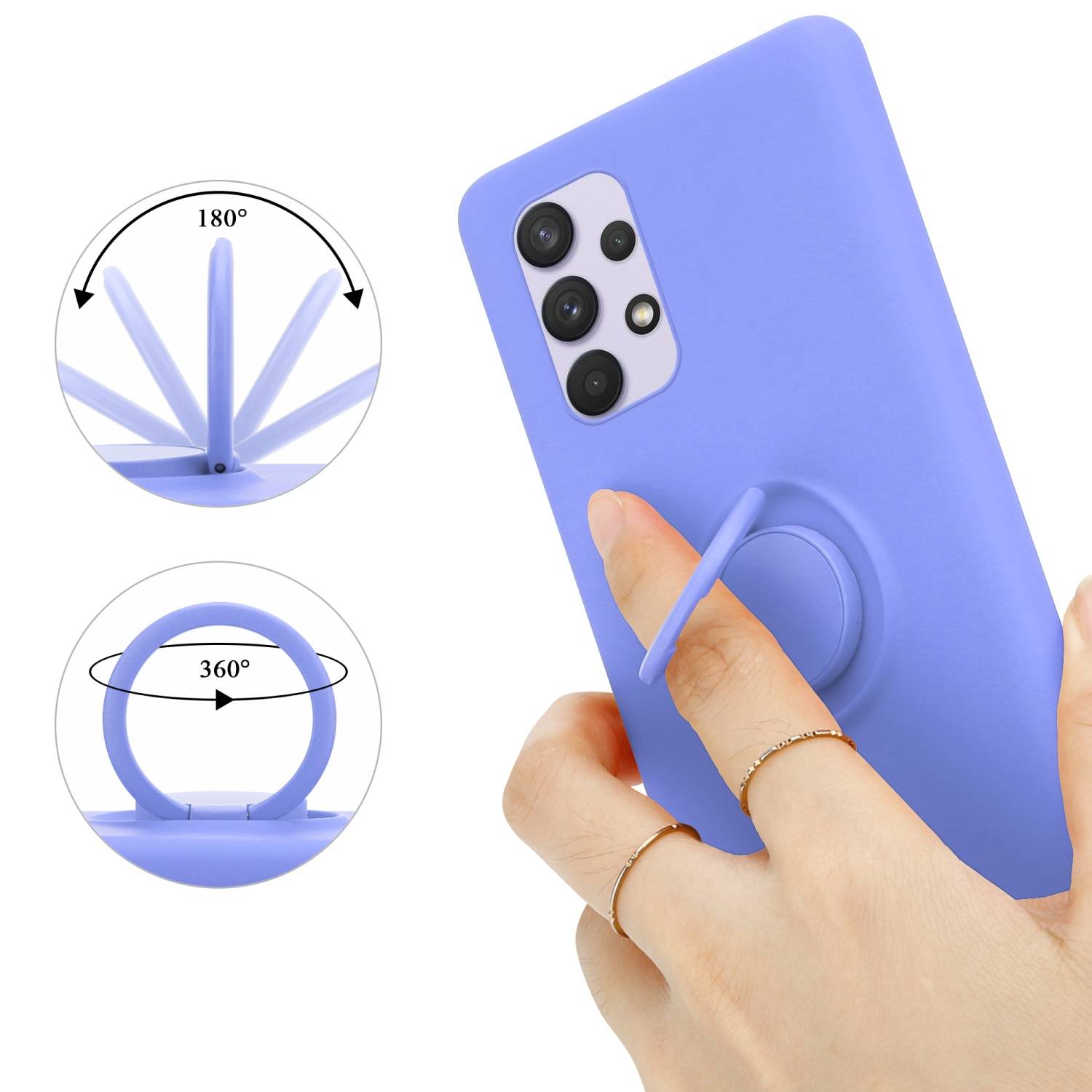 Cadorabo Hülle für Samsung Galaxy A33 5G Schutz Hülle in Lila Handyhülle TPU Etui Case Cover