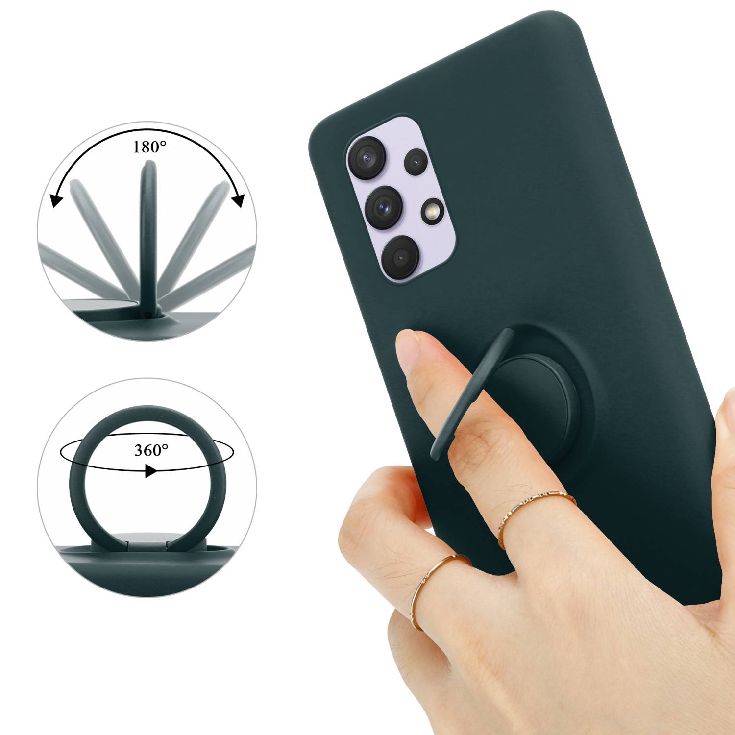 Cadorabo Hülle für Samsung Galaxy A33 5G Schutz Hülle in Grün Handyhülle TPU Etui Case Cover