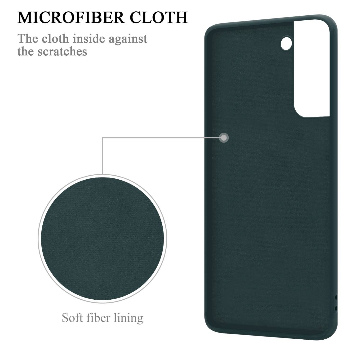 Cadorabo Hülle für Samsung Galaxy S22 Schutz Hülle in Grün Handyhülle TPU Etui Case Cover