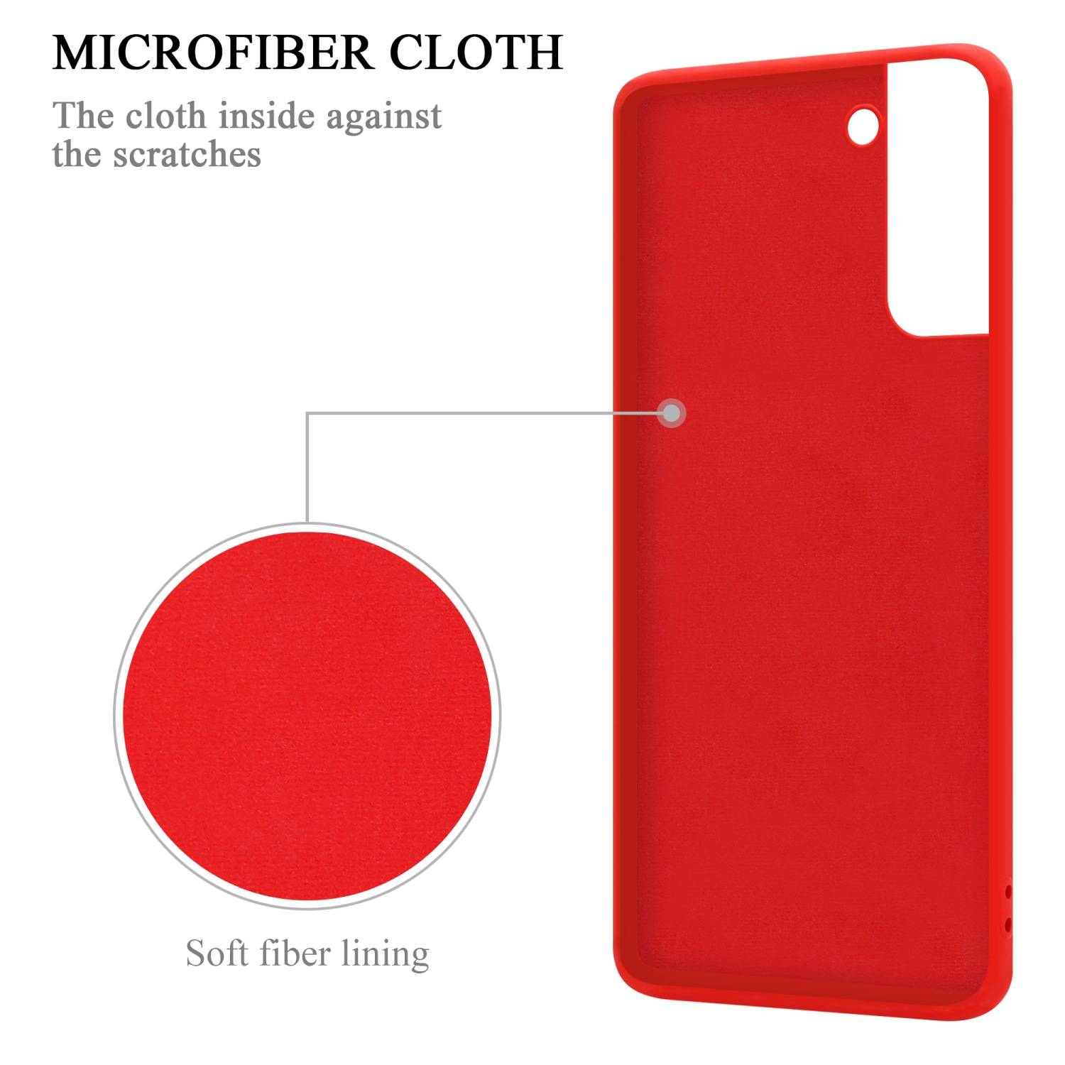 Cadorabo Hülle für Samsung Galaxy S22 PLUS Schutz Hülle in Rot Handyhülle TPU Etui Case Cover