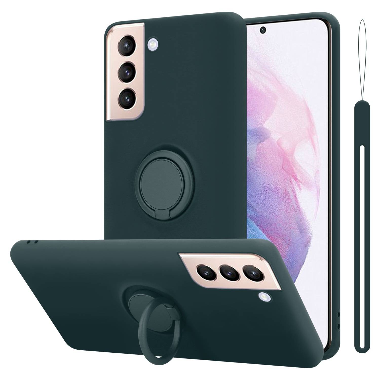 Cadorabo Hülle für Samsung Galaxy S22 PLUS Schutz Hülle in Grün Handyhülle TPU Etui Case Cover