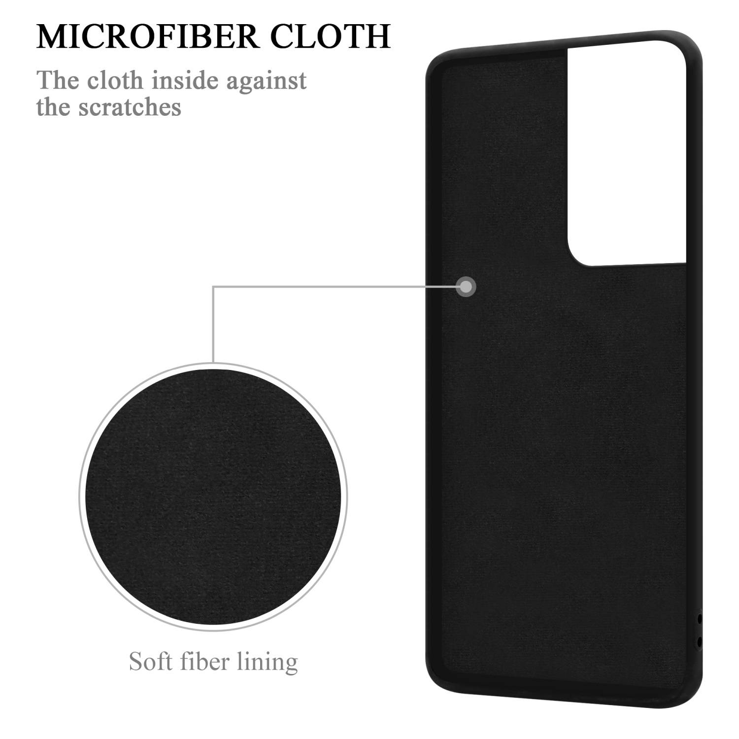 Cadorabo Hülle für Samsung Galaxy S22 ULTRA Schutz Hülle in Schwarz Handyhülle TPU Etui Case Cover