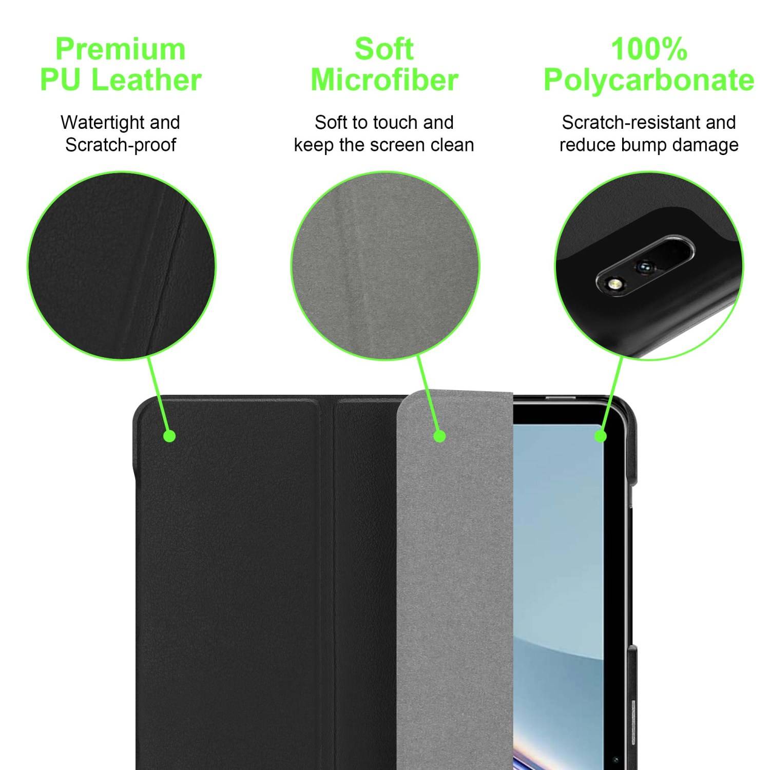 Cadorabo Schutzhülle für Huawei MatePad 11 (10.95 Zoll) Tablet Hülle in Schwarz Etui Case Cover Tasche Auto Wake up