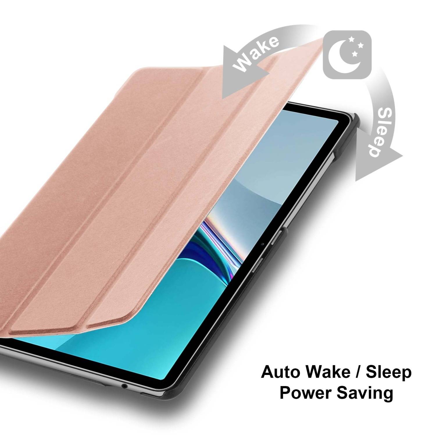 Cadorabo Schutzhülle für Huawei MatePad 11 (10.95 Zoll) Tablet Hülle in Rosa Etui Case Cover Tasche Auto Wake up