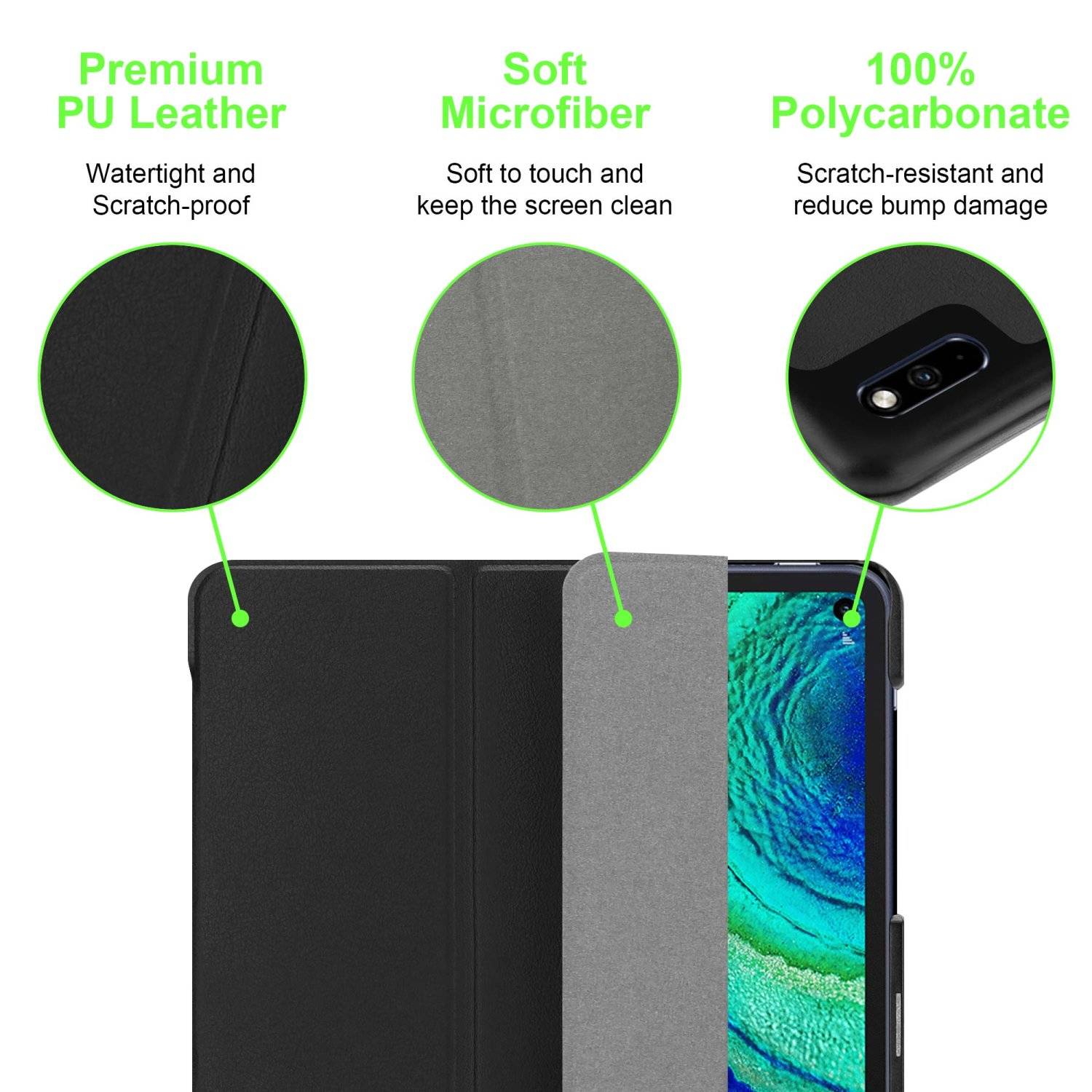 Cadorabo Schutzhülle für Huawei MatePad PRO (10.8 Zoll) Tablet Hülle in Schwarz Etui Case Cover Tasche Auto Wake up