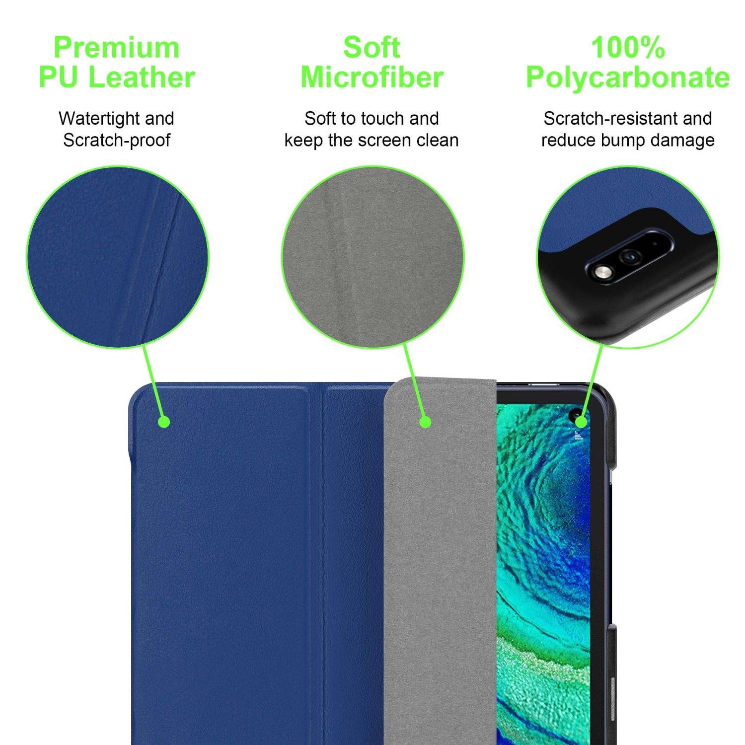 Cadorabo Schutzhülle für Huawei MatePad PRO (10.8 Zoll) Tablet Hülle in Blau Etui Case Cover Tasche Auto Wake up